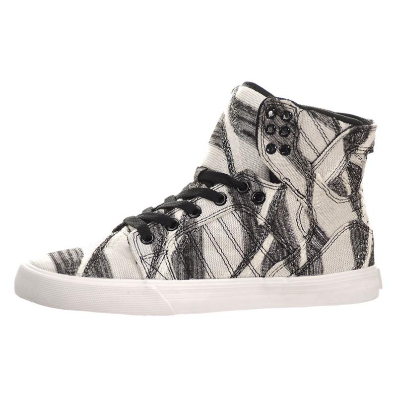 Supra SKYTOP Sneaker High Damen Weiß Grau Deutsch HYSQG9257